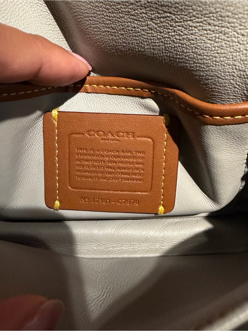 Coach Silver Metallic Leather Crossbody with Signature C - Picture 3 of 5